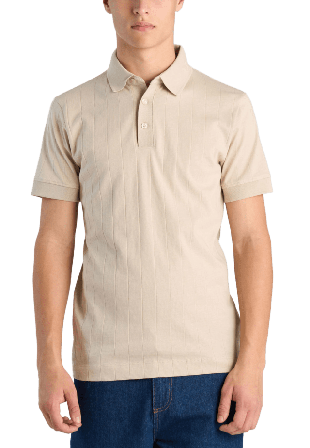 Lindbergh Needle drop Polo Överdelar Herr Grå XXL