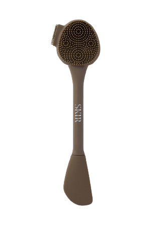 Skir Facial Exfoliating Brush With Spatula Tillbehör Unisex Brun ONESIZE