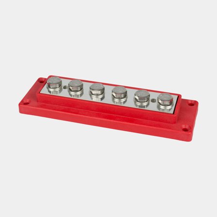 Jakoliitin Skyllermarks, 6 x M8, max 50 mm², punainen (plus)