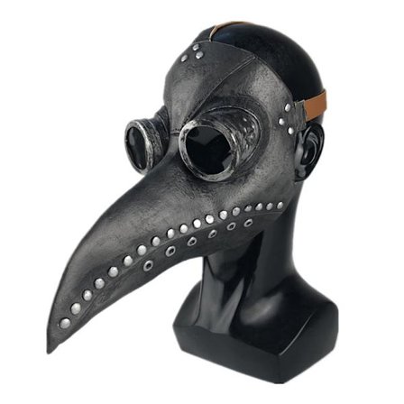 Mask Halloween Kostym Fågel Long Nose Beak PU Läder Steampunk