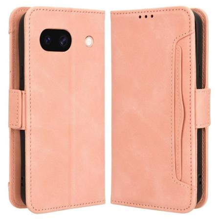 Google Pixel 8a Useita korttipaikkoja Puhelimen Lompakkokotelo Pink