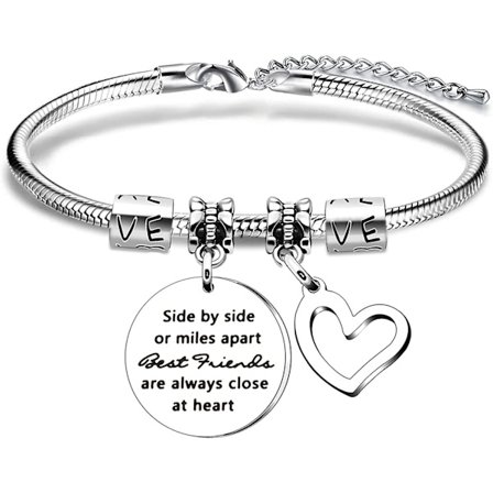 Justerbara ormarmband i bästa vänner-berlock för kvinnor och flickor