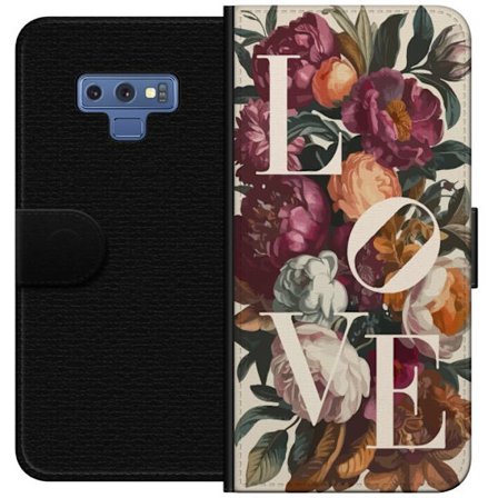 Kompatibelt Lommeboketui til Samsung Galaxy Note9 Kjærlighet blomstermotiv med peoner og vintage farger romantisk design med en varm følelse perfekt