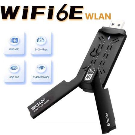 AX5400M USB Wifi6E Adapter 2.4G&5G&6GHz USB 3.0 Wifi 6-mottagare