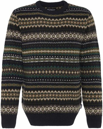 Barbour M's Case Fair Crew Neck Black