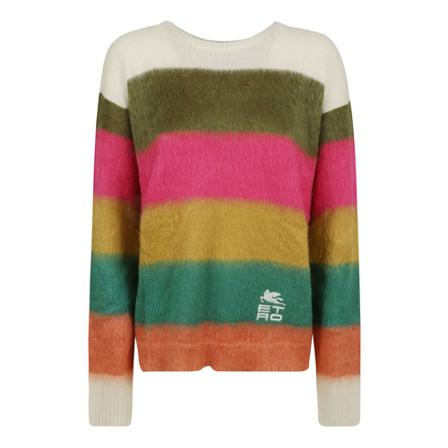 Etro Round-neck Strik Rød, Dame Striktrøjer