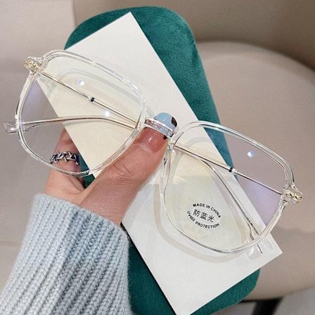 Anti-Blue Light Briller Overdimensjonerte briller TRANSPARANT