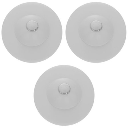 Universal afløbsprop til vask - Silikone (3 stk. grå)