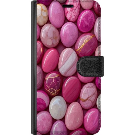 Yhteensopiva Lompakkokotelo Samsung Galaxy A16 5G Pinkki marmori kivet - ylellinen pastellisekoitus vaaleanpunaista, lilaa ja valkoista kiiltävällä ra