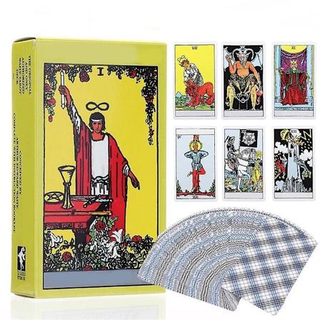 Engelsk Tarotkort Klassisk Tarotkort Däck Resa Tarotkort Brädspel Power Deck med guidehäfte 78 Tarotkort för nybörjare