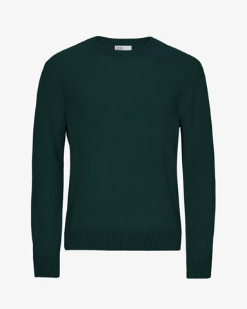 Classic Merino Wool Crew - Emerald Green - Male - XL
