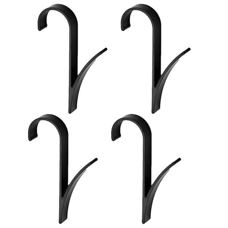 Set med 4 radiator krokar, handdukstork radiator krok, svart