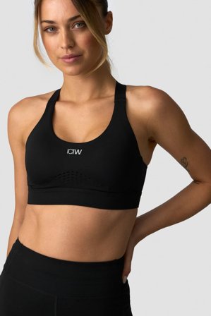 ICANIWILL - Essential High Intensity Sports Bra Black - Sport-BH - Dam - Träningskläder från ICIW