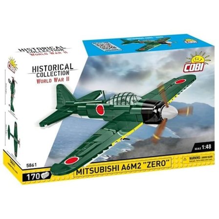 Jagerfly - COBI - Mitsubishi A6M2 Zero - 170 klodser - 19 cm - 26 cm vingefang