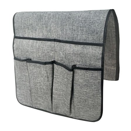 Sohvakaiteen käsinojan säilytyslaukku Sohvan kaukosäätimen säilytyslaatikko Sekalaisten järjestäjä Harmaa