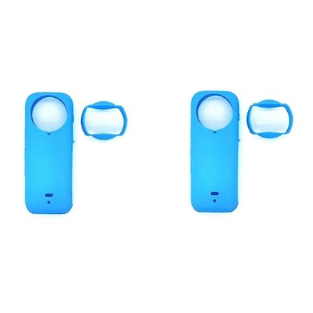 Sportskamera med linse silikonetui for X4 Panorama Kropp Støvtett Fallsikker Rundt Silikonetui, Blå