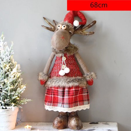 Jul Älg docka Figuriner Ornament Jul present till barn jul dekorationer