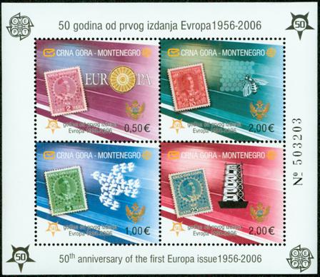 Montenegro 2006 - EUROPA - Miniark MICHEL 2A - Takket - Postfrisk