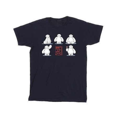 Disney Girls Big Hero 6 Baymax Många Poser Bomull T-shirt 5-6 År