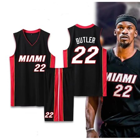 Basketballtrøyer Sportsklær Jimmy Butler Miami Heat nr. 22 Basketballdrakter Voksen Barn