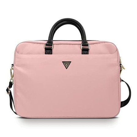 Guess Nylon Triangle Logo-taske til en 16" bærbar computer - pink