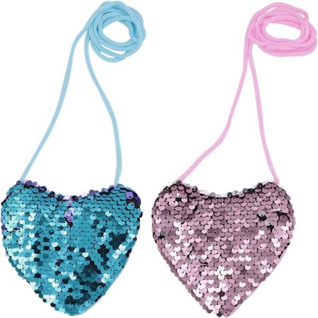 YC (2-pak, girly glitter vendbare pailletter crossbody taske mini taske skuldertaske, pink+blå (4,7' X 4,7'), pink+blå (4,7' X 4,7')