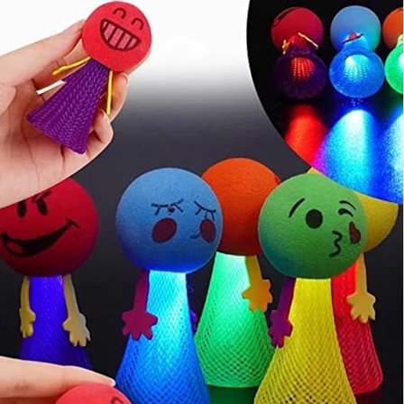 10-pack LED-upplysta fjäderkastare - Stusiga festfavoriter