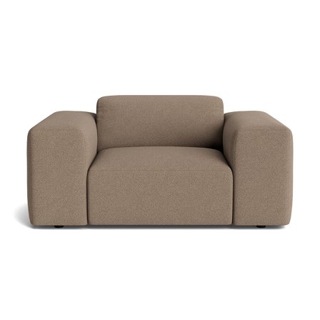 Soma Sessel in Loop Dunkelbeige, moderner Loungesessel mit bequemer Polsterung, zeitlosem Design und hohem Sitzkomfort, Breite 75cm.