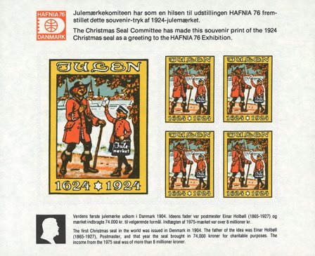 Danmark - Souvenirark 1976 - Postbude - Postfrisk
