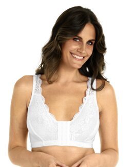 Forknappet bh Hvit - D110 - Louise