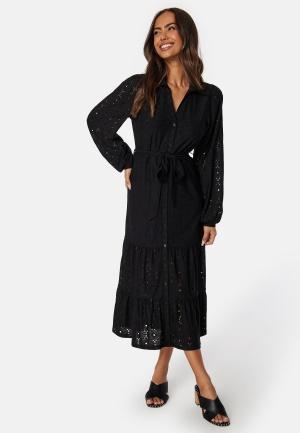 Happy Holly Sabina Long Sleeve Dress 32/34 Black Vaatteet Dam