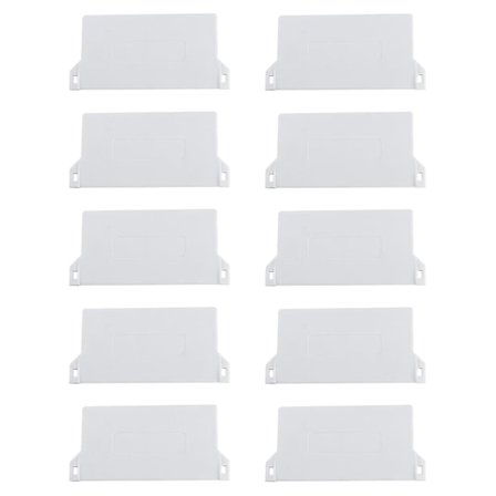 10 stk 89 mm plastik bundplade til lodrette rullegardiner Bærbare bundvægte Lameller Lodrette persienner Beslag Rulletilbehør (hvid)