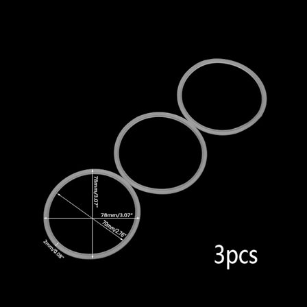 3st 7,8 cm gummi O-formade ersättningspackningar Tätningsringdel för blender