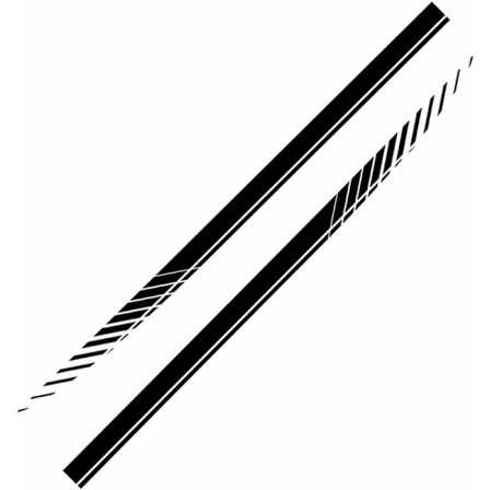 Kroppssidesklistremerker, universelle bilside-striper Sports Racing Stripe