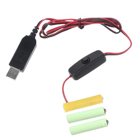 Aaa Batteri Eliminator Usb Strømkabel Udskift 3x 1.5v Aaa Batteri