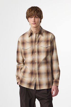 NN07 Ricky Shirt male Brown Organic Cotton