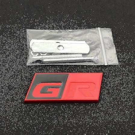 3D Metallisk GR-Logotyp Bilgrill Emblem Bagagemärke för Toyota Yaris Ch-R Rav4 Corolla Revo Hilux GR Sport Dekal Tillbehör