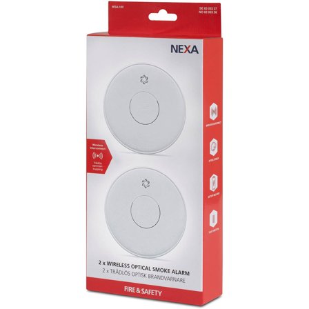 Nexa - Brannsikkerhet Brandvarnare WSA-102 Hvit
