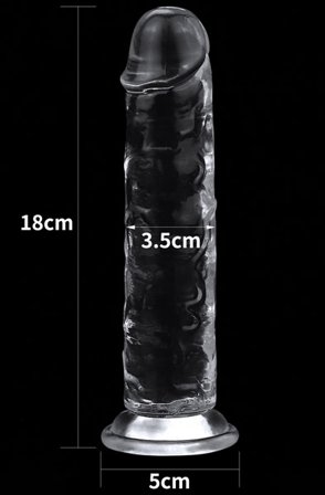 Kjøp Flawless Clear Dildo 18 cm - Dildo | God pris