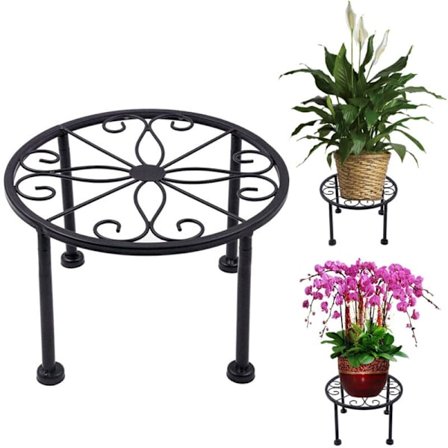 Kraftig metal plantestand til store potter - Indendørs og udendørs brug - Robust og holdbart design