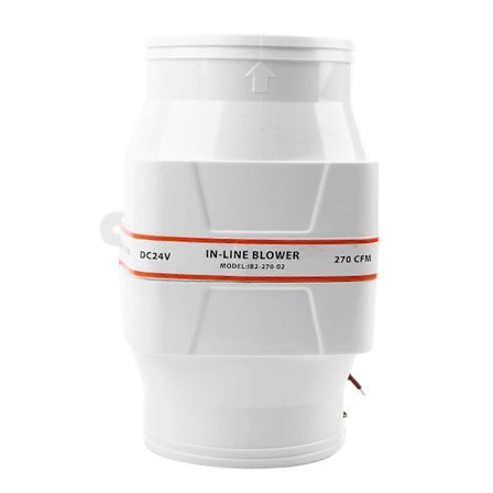 4 tuuman linjassa oleva pilssi DC-puhallin, hiljainen ja vahva moottorin tuuletin jahdille ja matkailuautolle (24 V)