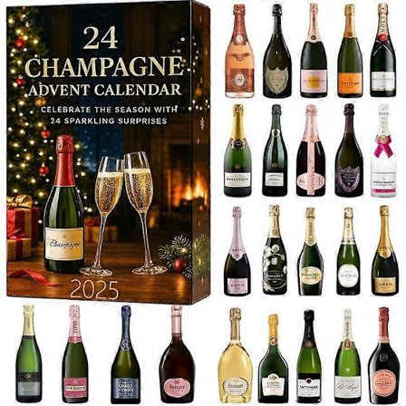 Champagne Julekalender, 24 dager med Champagne Nedtellingskalender til Jul 2025