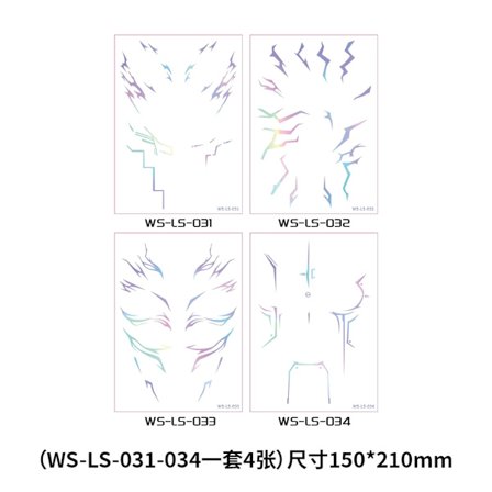 HOT 5 stk./sæt Laser Kpop Demon Hunters Rumi Kang Midlertidig Tatoveringsmærkat Ansigt og Krop Tatoveringsmærkat til Halloween