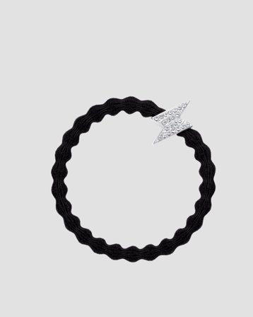 ByEloise SILVER DIAMANTE BOLT BLACK Noir Accessoires Fille - Kids Brand Store