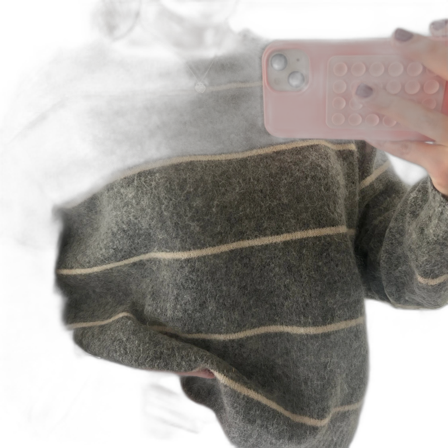 Grå randig stickad tröja Acne Studios