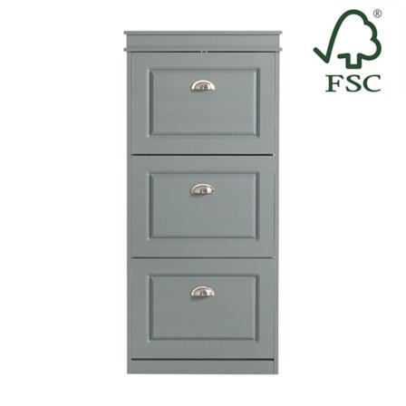 Rootz Skoskåp med 3 flikar - Skotippare - Skoorganisator - FSC-certifierad - Väggfästbar - 100 % återvinningsbar förpackning - 53cm x 117cm x 24cm