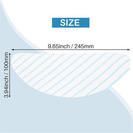 120 stk Mikrofiber Moppputer Kompatibel med Ecovacs Deebot Ozmo T8 T9 Aivi