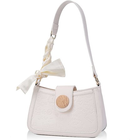 Liten dame skulder mobiltelefon pung og håndveske lommebok med kjede dekorasjon PU skinn