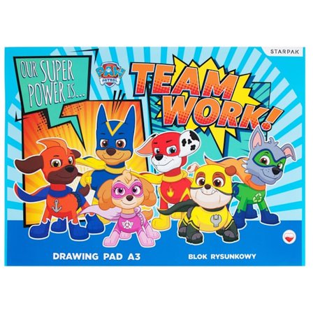 Paw Patrol A/3 Skissbok, 20 ark ritblock