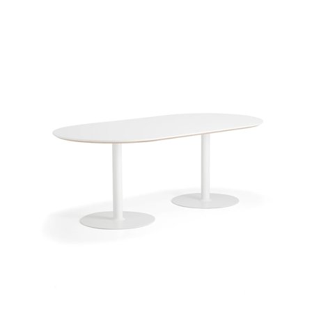 Table METRIC, oval, 2000x1000x720 mm, white
